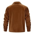 thumbnail image 3 of Mens Corduroy Jacket Lined Trucker Coat (Brown L), 3 of 3