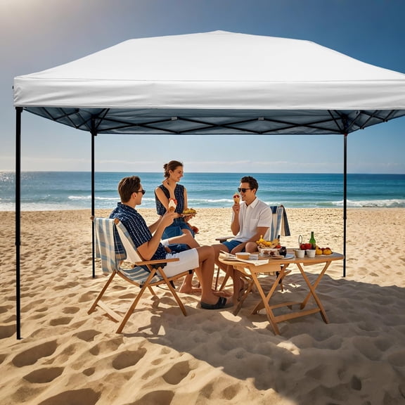 10x10FT Canopy Top, White, UPF50 , Waterproof &