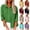 Green#1, variant on pstuiky Linen Tops for Women Long Sleeve Button down Shirts Solid Color V Neck Dressy Tunic Blouses Ladies Tops and Blouses with Pocket