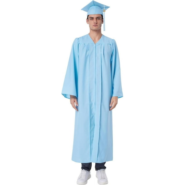 Ensemble de Toge et Chapeau de Graduation Unisexe avec Pompon 2024 et 2025 pour Lycée et Bachelor