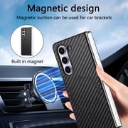 Magnetic Case for Samsung Galaxy Z Fold 5, [Compatible with MagSafe] Military Grade Drop Shockproof Anti-Scratch [Wireless Charging] Phone Case for Samsung Galaxy Z Fold 5,Black