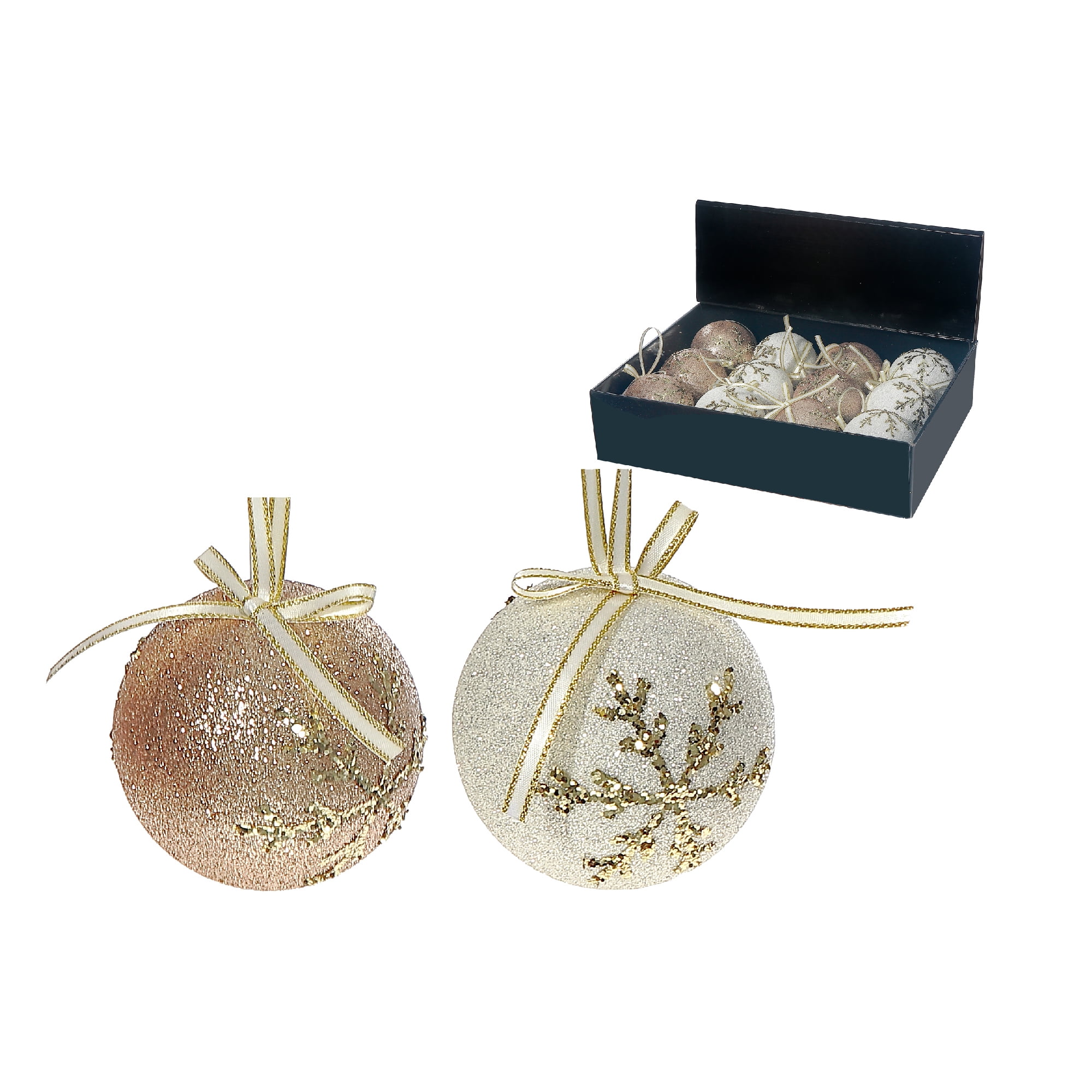 Snowflake Ball Ornament (Asstd) (12/Disp) - Set of 12