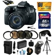Canon EOS 60D 18 MP CMOS Digital SLR Camera with 18-135mm f/3.5-5.6 IS UD Lens with 16GB + Flash + Battery + Charger + UV-CPL-FL-ND4-10x Macro Filters + Cleaning Kit + $50 Gift Card 4460B004