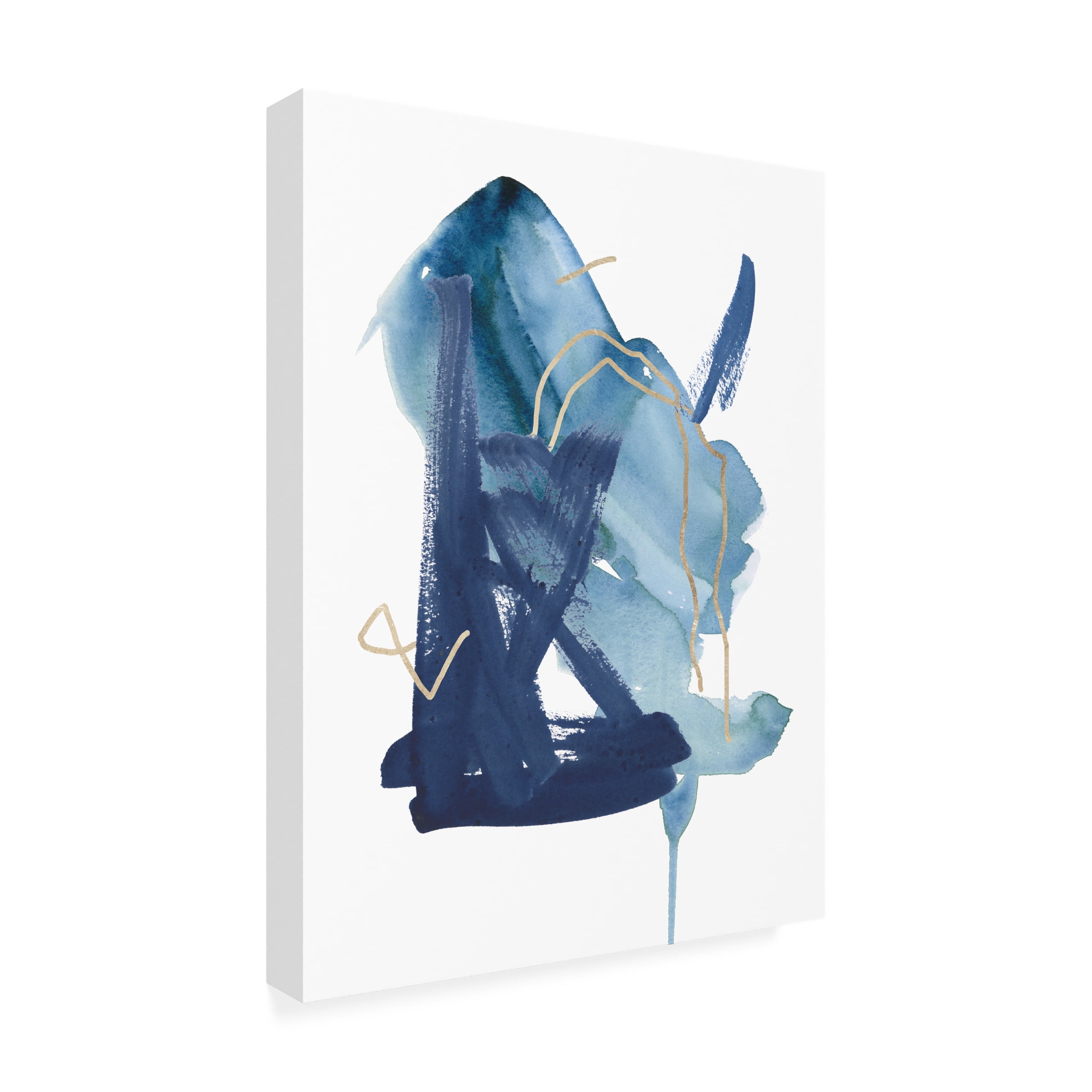 Melissa Wang 'Indigo Collide II' Canvas Art