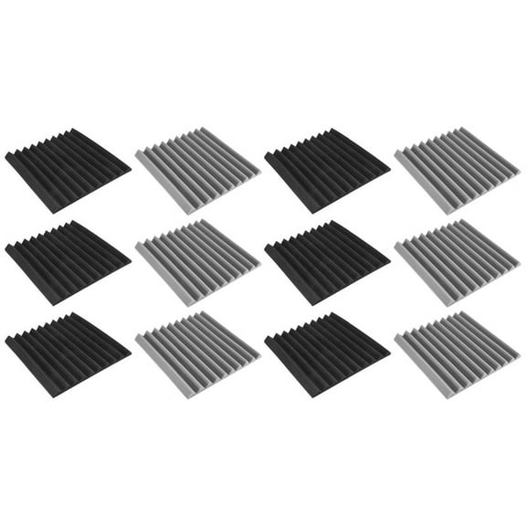 12 Pack Self-Adhesive Acoustic Panels,12x12x1 Inch Sound Proof Foam Panels,Soundproof Wall Panels for Home Studio