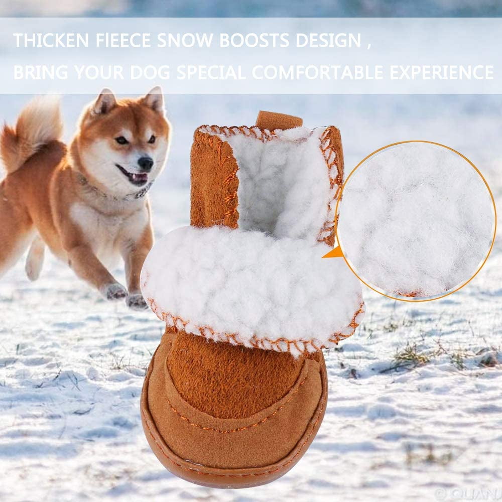 Dog Shoes Puppy Boots Snow Boots with Adjustable Straps Anti Slip Sole Paw Protectors for Puppy Dog Cat 5 Pack Walmart
