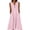 Pink, variant on Summer Dresses for Women Striped Sleeveless Midi Dress, Casual V-Neck Henley A-Line Dress with Pockets, Loose Fit Swing Dress
