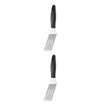 thumbnail image 1 of tssuouriy Kitchen Essential Small Metal Spatula With Practical Edge Metal Spatulas For Kitchen Brownie Spatula black 2Set, 1 of 6