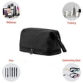 thumbnail image 3 of Bolsa de maquillaje Bolsa de maquillaje de doble capa diaria para mujer Bolsa de brochas de maquillaje portátil, 3 of 5