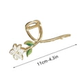 thumbnail image 3 of Fiudx Horquilla Elegante, Pinza de Aleación Triflora, Pasador Antideslizante Forma de Lirio, Elegante Accesorio Metálico para El Cabello, Ideal para Bodas, Fiestas y Uso Diario, Moda Femenina, Diseño, 3 of 7