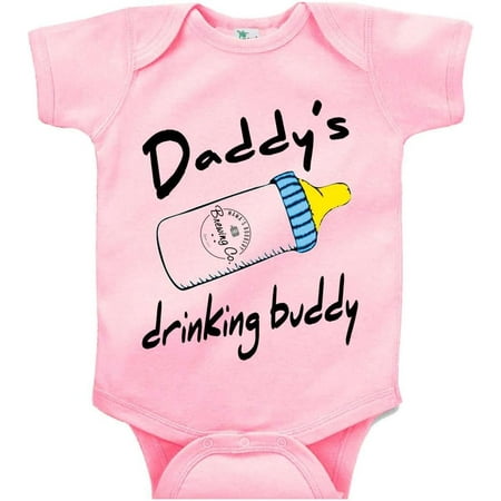 

Daddy s drinking buddy - Funny Dad newborn Baby Bodysuit Outfit Onesie & Blb Set