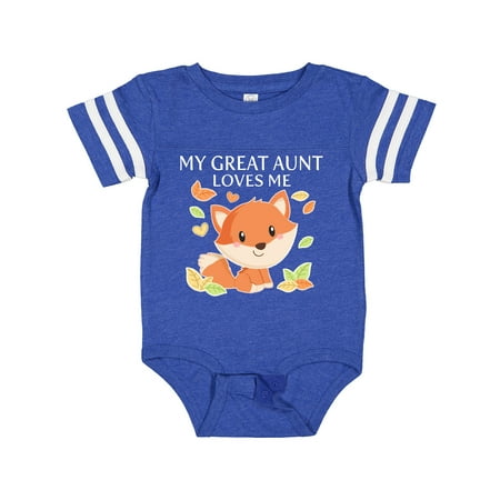 

Inktastic My Great Aunt Loves Me- Little Fox Gift Baby Boy or Baby Girl Bodysuit