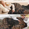 thumbnail image 5 of Fluorescent Cover blanket 70x55 inch frannel blanket Office nap blanket Camping blanket Bedding travel blanket Glow blanket Steampunk Airship, 5 of 8