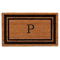 Calloway Mills Black Border 24" x 36" Monogram Outdoor Doormat (Letter P)
