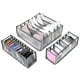 thumbnail image 2 of 3uds. Organizador de cajones de malla plegable y apilable para dormitorio doméstico (gris), 3 uds., 2 of 2