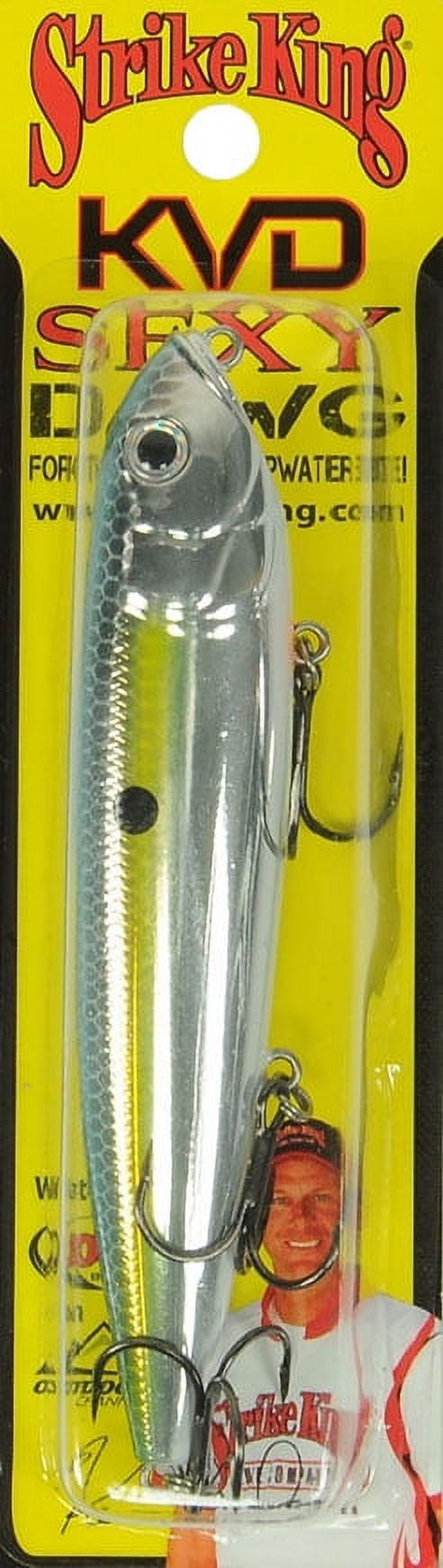 Strike King KVD Sexy Dawg TopwaterChrome Sexy Shad Hard Bait Lure