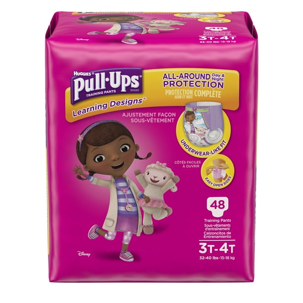 Pull-Ups Girls' Learning Designs Training Pants, Size 3T-4T, 48 Count