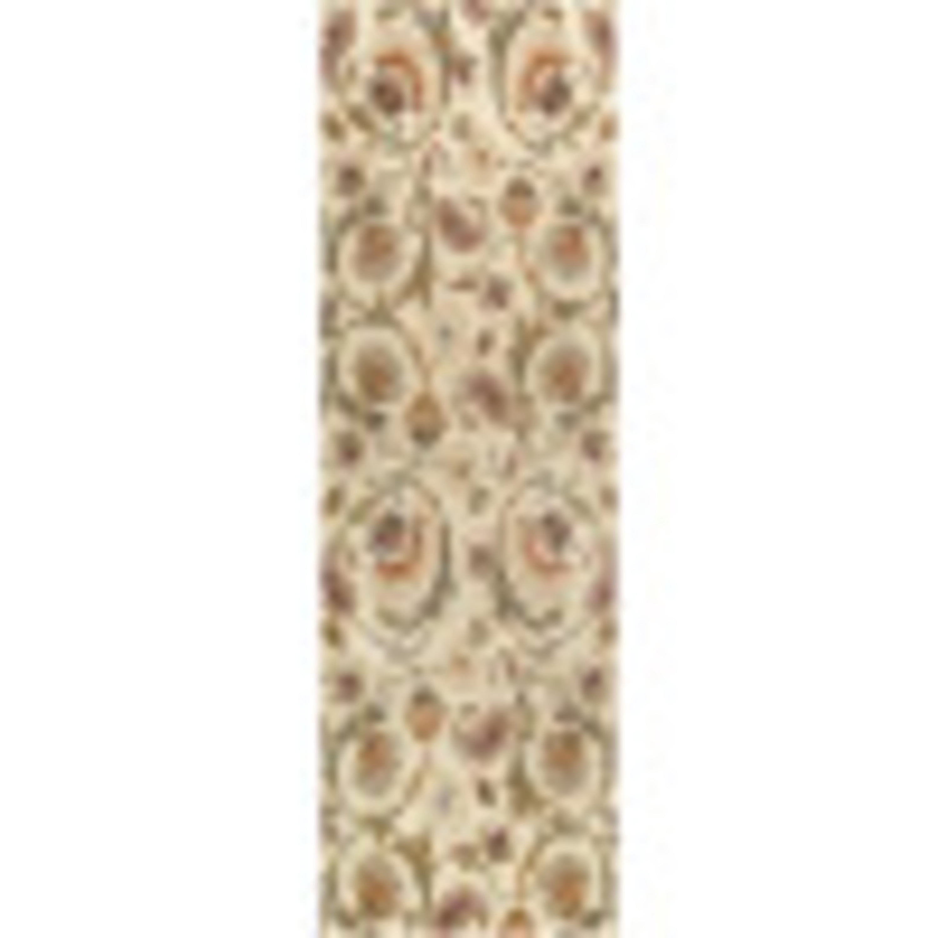Impressions Transitional 2.7' x 7' Beige and Green Polypropylene Indoor Area Rug