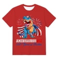 thumbnail image 4 of CONROSES 250 Anniversary Usa Toddler Boys Short Sleeve T Shirts Dinosaur Graphic July 4Th T-Shirts Tee Tops, Sizes 2-3 Years, 4 of 4