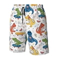 thumbnail image 5 of Kdxio Dinosaur (2) Pattern Mens Casual Shorts - Drawstring Summer Beach Sports Shorts for Men, 5 of 9