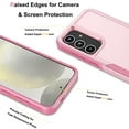 thumbnail image 4 of for Galaxy S24,S24 Plus,S24 Ultra Case,Njjex Heavy Duty Shockproof Dual Layer Rugged Full-Body Protective Phone Cover,2 in 1 Silicone Rubber Phone Case for Samsung Galaxy S24 - Pink 2024, 4 of 6