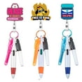 thumbnail image 2 of Ensemble de Stylos Infirmier Design Paillettes Bouteille de Médicament Badge Enrouleur Rétractable Porte-Badge d'Identité avec Clip Alligator Rotatif à 360° Porte-Nom 12, 2 of 6