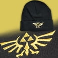 thumbnail image 4 of Legend Of Zelda Wingcrest Triforce Knit Cuff Beanie Hat Cap Men Women, 4 of 6