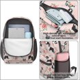 thumbnail image 4 of Boston Terrier and Roses Pink Pattern 17" Waterproof Oxford School Backpacks for Teens, S-Shape Padded Straps, for School, Travel, Hiking, Camping, 4 of 5