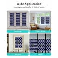thumbnail image 6 of Window Privacy Film Morocco Navy Blue Stained Glass Window Film Decorative Sun Block Window Cover Cute Dinosaur Bike Vintage Window Clings Static Adhesive Sticker for Bathroom 29.5"x78.7", 6 of 7