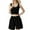 Black, variant on Zszcpp Womens Pajama Sets Shorts Set Sleeveless Knitted Loungewear Crop Top High Waisted Cotton Comfort Sleepwear Pj Clothes Sets
