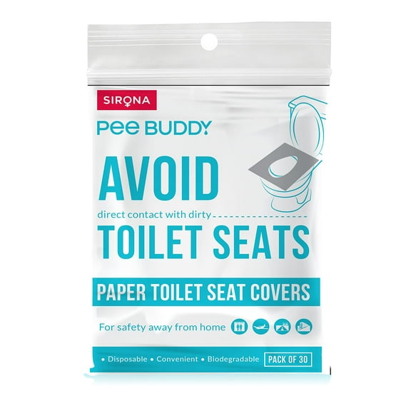 PeeBuddy Disposable Toilet Seat Cover to Avoid Direct Contact with Unhygienic Toilet Seats - 30 Seat Covers