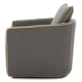 thumbnail image 6 of Leumius Swivel Accent Chair, Upholstered Club Chair Barrel Sofa Chair for Living Room, Reading Corner and Small Spaces, Light Grey, 6 of 9