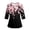 Light pink, variant on Womens Scrub Tops Printed Wrinkle-Resist Nurse Working Uniforms Fashion 3/4 Sleeve V Neck Floral Print Side Slits Scrub Shirt Ultra Soft Tees Blouse with Pockets Black M