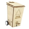 thumbnail image 2 of Wood Garbage Can DIY Wooden Science with Foot Pedal and Wheel Projects Model, 2 of 8