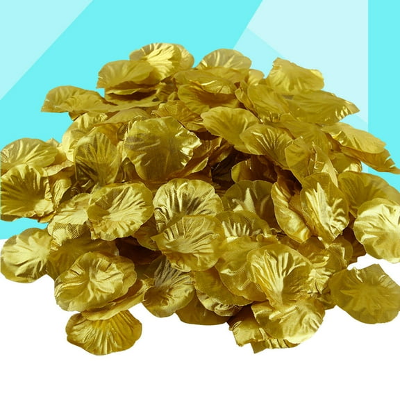 WHAMVOX 100 Pcs Wedding Mini Artificial Rose Petals Simulated Rose Petals 100pcs Golden