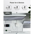 thumbnail image 6 of Anker Nano Charging Station(67W Max), 6-in-1 USB-C Power Strip Compatible for iPhone 16/15 and MacBook, with Flat Plug and 5ft Thin Undetachable Extension Cord,2 AC,2 USB-A,2 USB-C, for Home&Office, 6 of 6