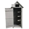 thumbnail image 7 of Outop Adjustable Wooden Garden Storage Shed with Installation Kit, 65.75" x 30.31" x 20.48", Natural, 7 of 7