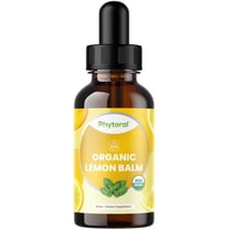 Phytoral Organic Lemon Balm Leaf Liquid Extract for Immune Support - Lemon Balm Tincture for Mood & Relaxation Support - Organic Tincture Leaf Drops for Adults & Kids Dietary Supplement - 2OZ