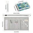 thumbnail image 3 of JIALIOU Nylon Trifold Card Wallet with ID Window Zipper Pocket for Men Women Teen Abstract Floral Stained Glass, 3 of 7