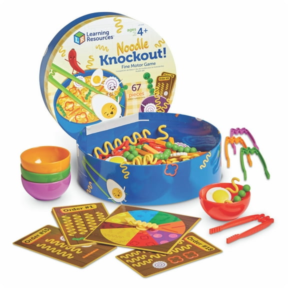 Learning Resources Noodle Knockout! Fine Motor Game  Math Busy Board Sensory Bin STEM Toys, Ages 4 