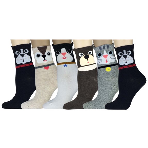 Women Girl Cartoon Animal Design Lovely Novelty Cute Casual Cotton Socks Gift Idea
