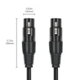 thumbnail image 4 of Cables de micrófono SZLLIYxs, paquete de 2 unidades, XLR hembra a hembra, 30 cm, 4 of 7