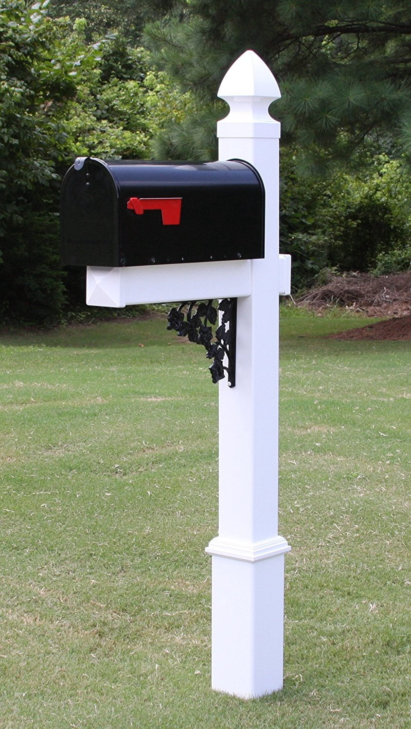 The Madden Vinyl / PVC Mailbox Post (Includes Mailbox)