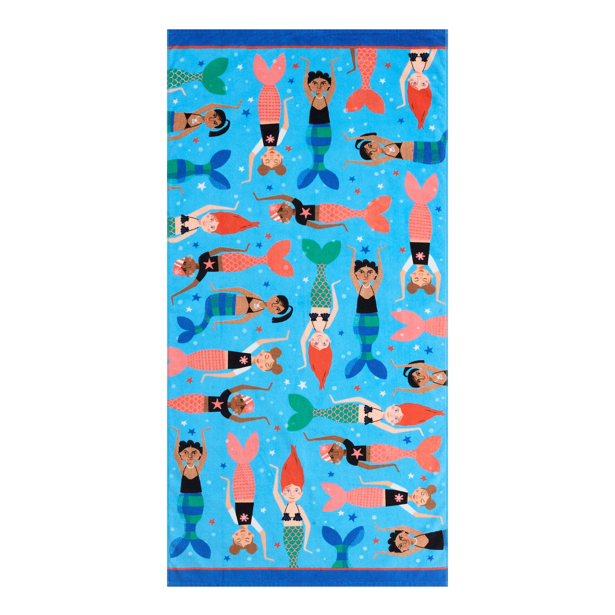 Mainstays Beach Collection Mermaid Cotton-Blend Beach Towel
