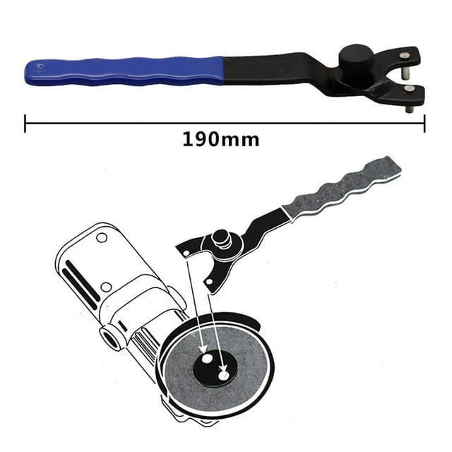 Llave para máquina cortadora, ajustable, antideslizante, llave para máquina cortadora, accesorio para amoladora angular, innovación moderna VoborMX herramienta