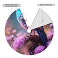 thumbnail image 2 of Rateoe Beautiful Flower Blue Bird Print Christmas Tree Skirt 48" for Xmas Holiday New Year Party Circle Tree Mat Ornaments Decoration, 2 of 7