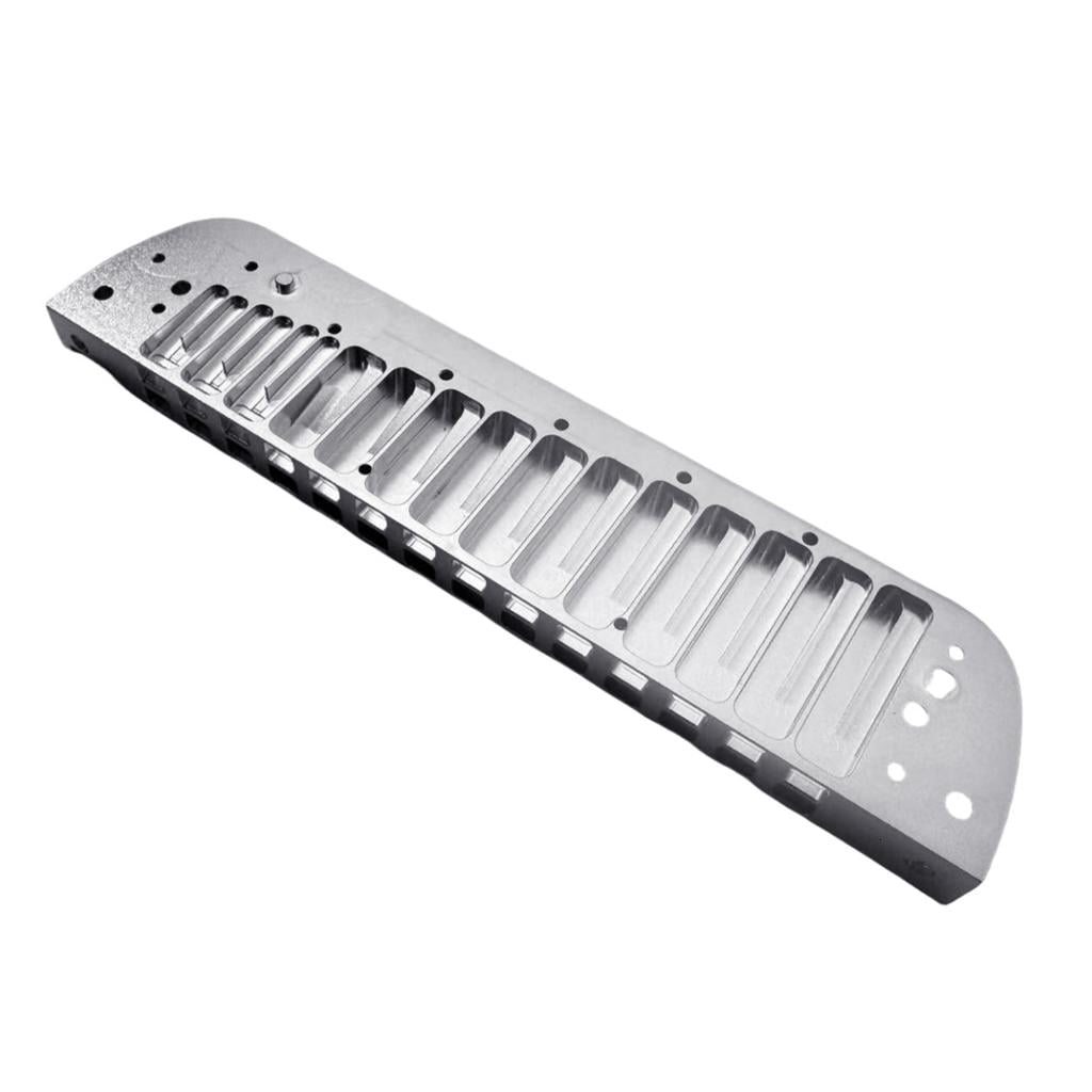 Yihuala Aluminum Smooth C Harmonica Metal Comb Harmonica Mouth Organ Musical Instrument Part for Stage
