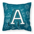 thumbnail image 2 of Carolines Treasures CJ2014-DPW1818 Letter D Sea Doodles Initial Alphabet Canvas Fabric Decorative Pillow  18H x18W, 2 of 3