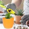 thumbnail image 4 of Shisuyan Round Garden Stylish Self-watering Planter Water Level Display Foolproof Easy to Use (Orange), 4 of 8
