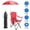 B, variant on Folding Camping Chair with Detachable 8-Rib Sun Umbrella, 42.13 Inch Canopy Aluminum Alloy Portable Lawn Chair Supports 330LBS with Cup Holder